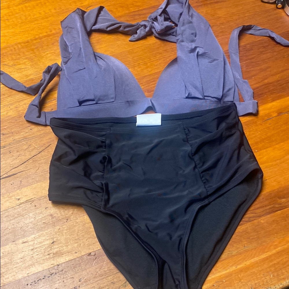 Old Navy Grey and Black Bikini NWOT